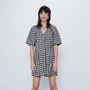 ZARA (XS) checkered dress